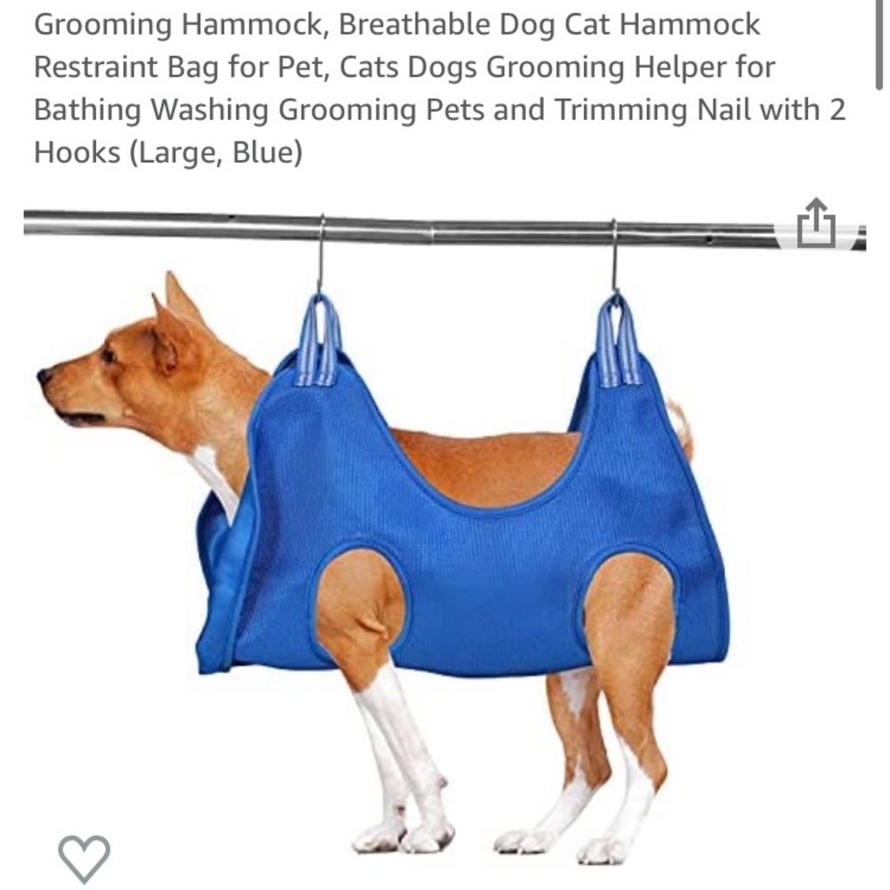 Dog grooming hammock